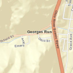 Georges Run Ohio Street Map