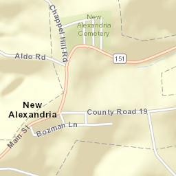 New Alexandria Ohio Street Map