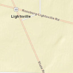 Lightsville Ohio Street Map