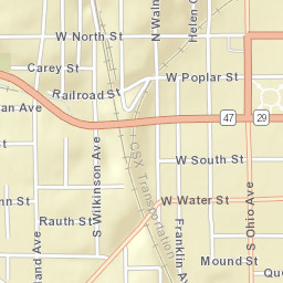 Sidney Ohio Street Map