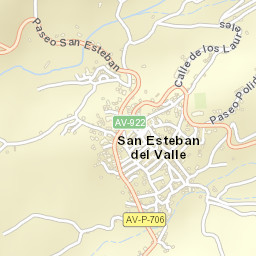 San Esteban del Valle Street Map