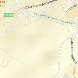 Hervás Street Map