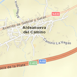 Aldeanueva del Camino Street Map