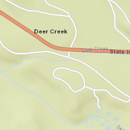 Deer Creek California Street Map