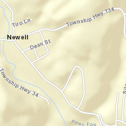 Piney Fork Ohio Street Map