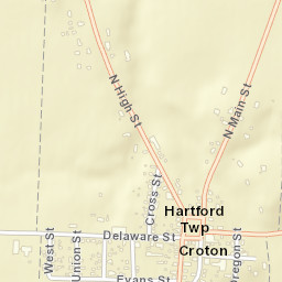 Croton Ohio Street Map