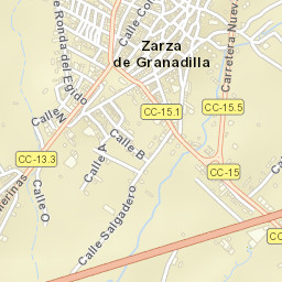 Zarza de Granadilla Street Map