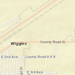 Wiggins Colorado Street Map