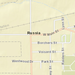 Russia Ohio Street Map