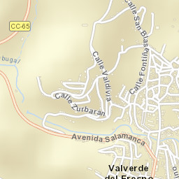 Valverde del Fresno Street Map