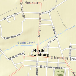 North Lewisburg Ohio Street Map