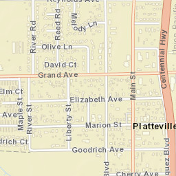 Platteville Street Map