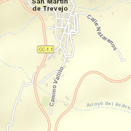 San Martín de Trevejo Street Map
