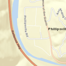 Phillipsville California Street Map