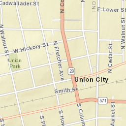 Union City Ohio Street Map