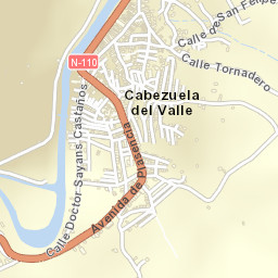 Cabezuela del Valle Street Map