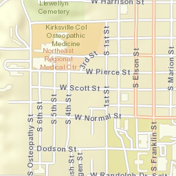 101-199 North Elson Street, Kirksville, MO Street Map