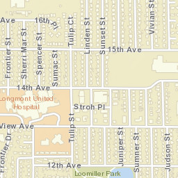 1701-1799 14th Ave Longmont CO Street Map