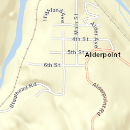 Alderpoint California Street Map