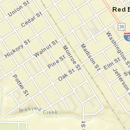 Red Bluff California Street Map