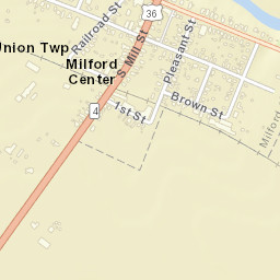 Milford Center Ohio Street Map