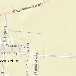 Saint Louisville Ohio Street Map