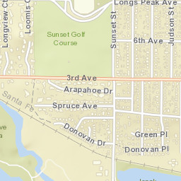 1920-1930 Spruce Ave Longmont CO Street Map