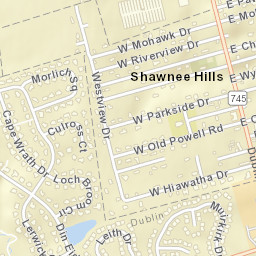 Shawnee Hills Ohio Street Map