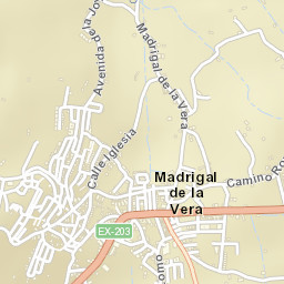 Madrigal de la Vera Street Map