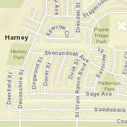 Harney Colorado Street Map