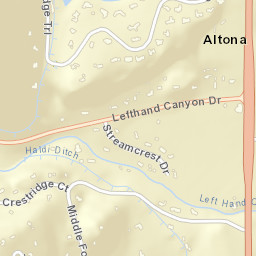 8613-8679 North Foothills Highway, Boulder Street Map