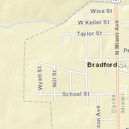 Bradford Ohio Street Map