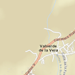 Valverde de la Vera Street Map
