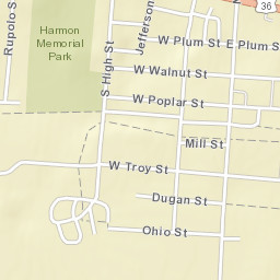 Saint Paris Ohio Street Map