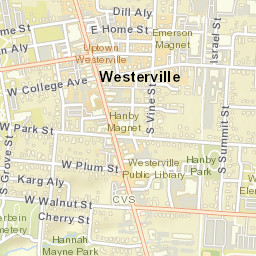 Westerville Ohio Street Map