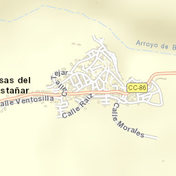 Casas del Castañar Street Map