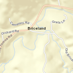 Briceland California Street Map