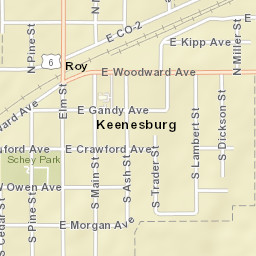 Keenesburg Street Map
