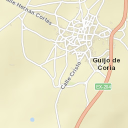 Guijo de Coria Street Map