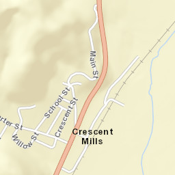 Crescent Mills California Street Map