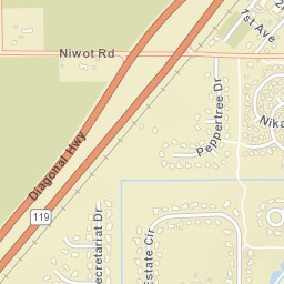7301-7481 Niwot Road, Longmont, CO Street Map