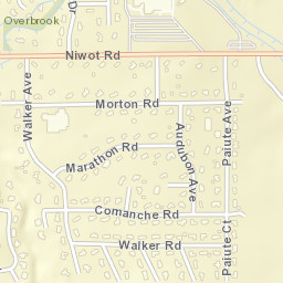 8925-8949 Marathon Rd Niwot CO Street Map