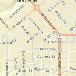Greenville Ohio Street Map