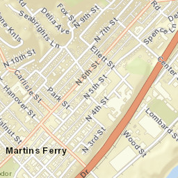 Martins Ferry Ohio Street Map