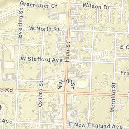 Worthington Ohio Street Map