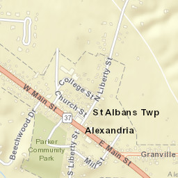 Alexandria Ohio Street Map