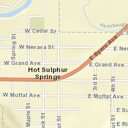 Hot Sulphur Springs Colorado Street Map