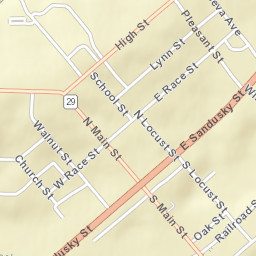 Mechanicsburg Ohio Street Map