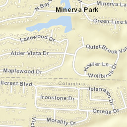 Minerva Park Ohio Street Map