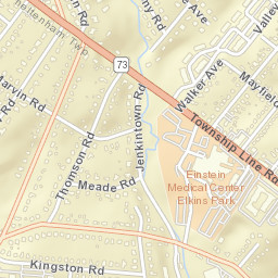 8201 New 2nd St, Elkins Park, PA Street Map